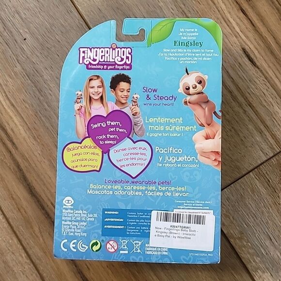 NEW WowWee Fingerling Baby Sloth (Kingsley) - Picture 2 of 5